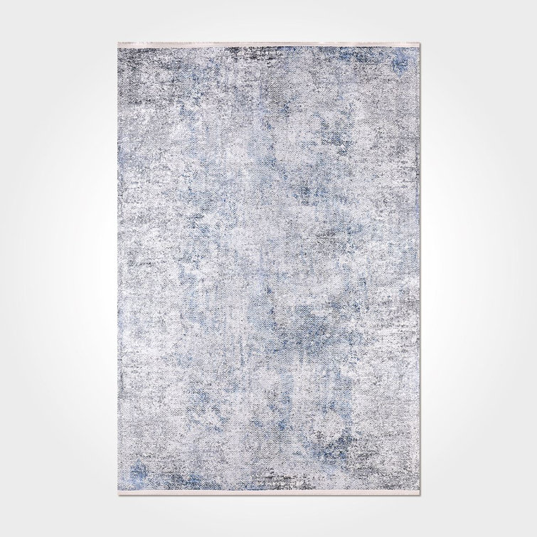 17 Stories Nevaeh Grey AbstractCotton Digital Print Area Rug Wayfair